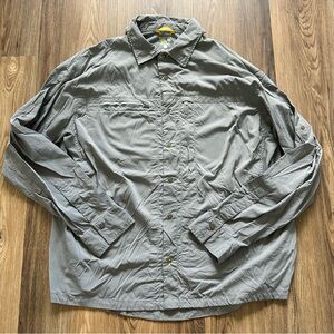 Mountain Hardwear Vented Long Sleeve Shirt Mens XL Fishing Hiking Camping Gray‎